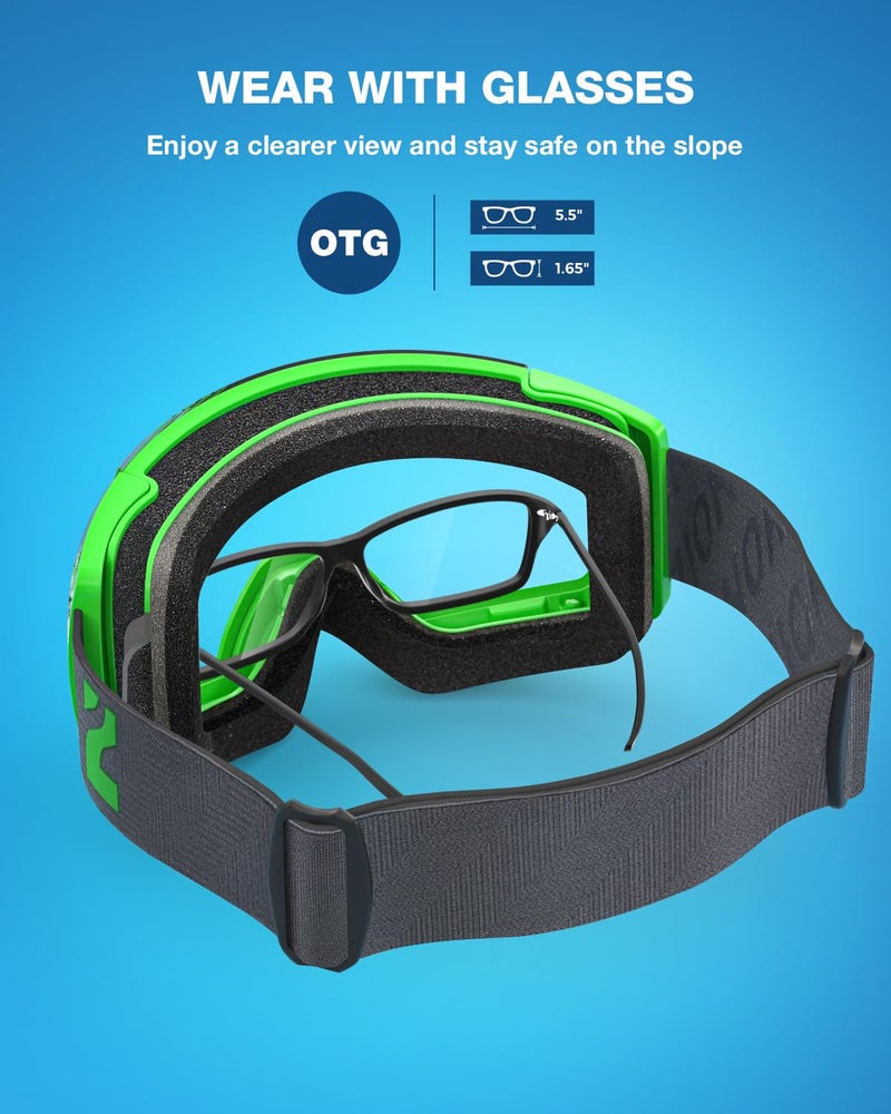 ZIONOR X4 Ski Goggles Magnetic Lens - Snowboard Goggles for Men Women Adult - Snow Goggles Anti-fog UV Protection - Image 5